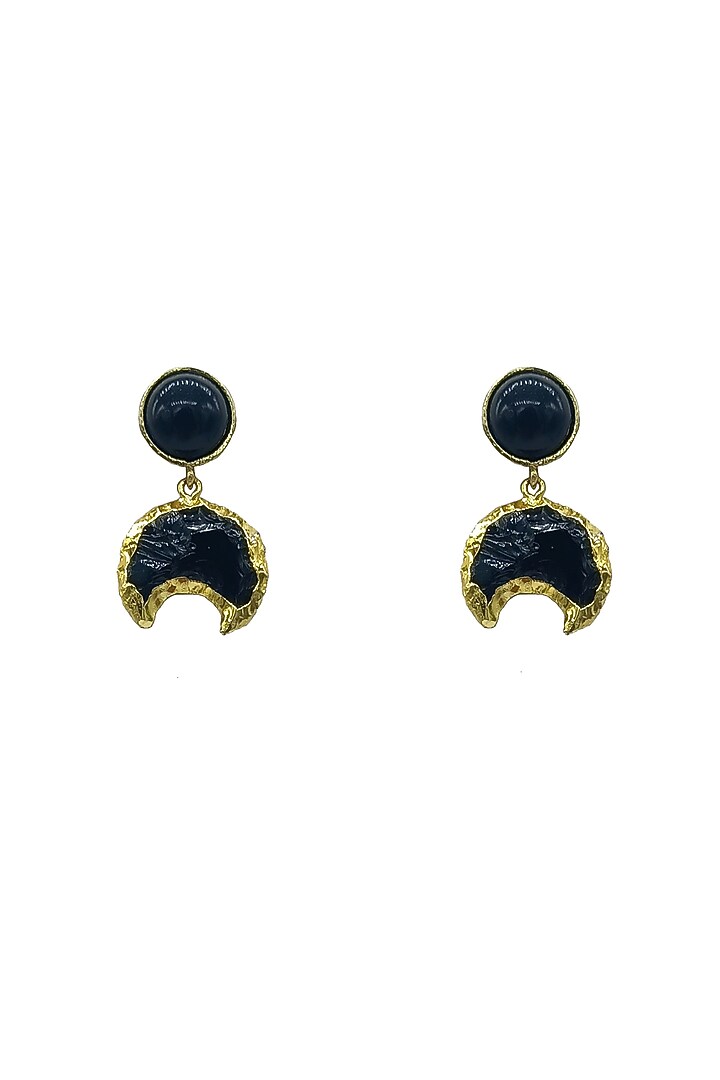 Gold Finish Fresh Water Pearl Dangler Earrings by House of Tuhina at Pernia's Pop Up Shop
