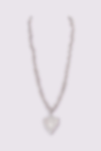 White Finish Grape Paan Long Necklace by House of Tuhina