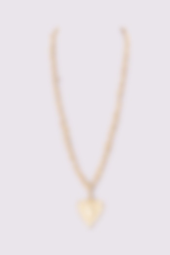 Gold Finish Grape Paan Long Necklace by House of Tuhina