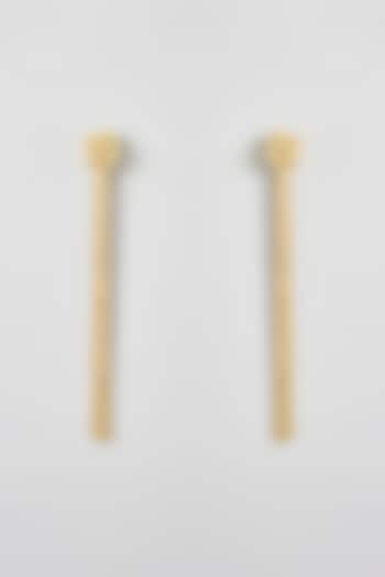 Gold Finish Cut Mirror Fringe Dangler Earrings by House Of Tuhina at Pernia's Pop Up Shop