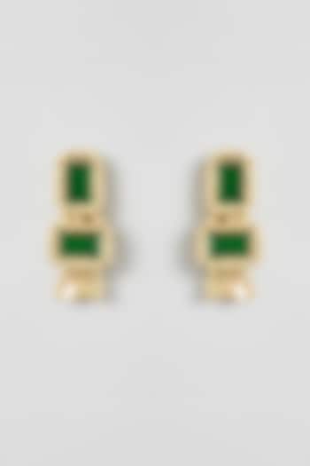 Gold Finish Cut Mirror Dangler Earrings by House Of Tuhina at Pernia's Pop Up Shop