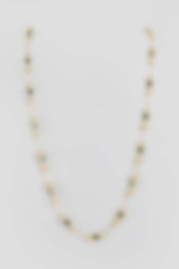 Gold Finish Cut Mirror String Necklace by House Of Tuhina at Pernia's Pop Up Shop