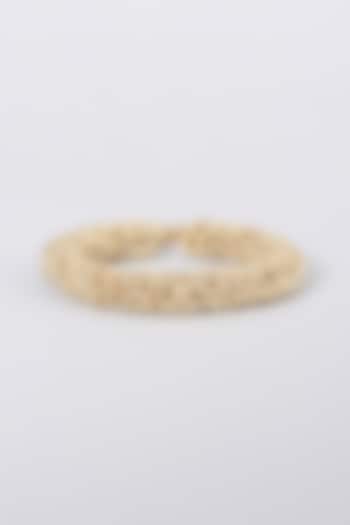 Gold Finish Beaded Bangle by House of Tuhina at Pernia's Pop Up Shop