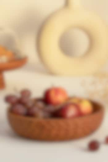 Gold & Brown Wooden Bowls (Set of 2) by HOUMN at Pernia's Pop Up Shop