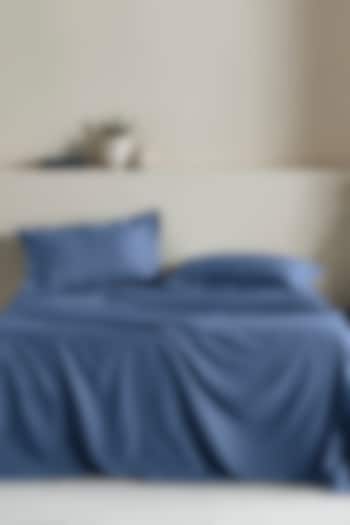 Blue Cotton Bedsheet Set by HOUMN at Pernia's Pop Up Shop