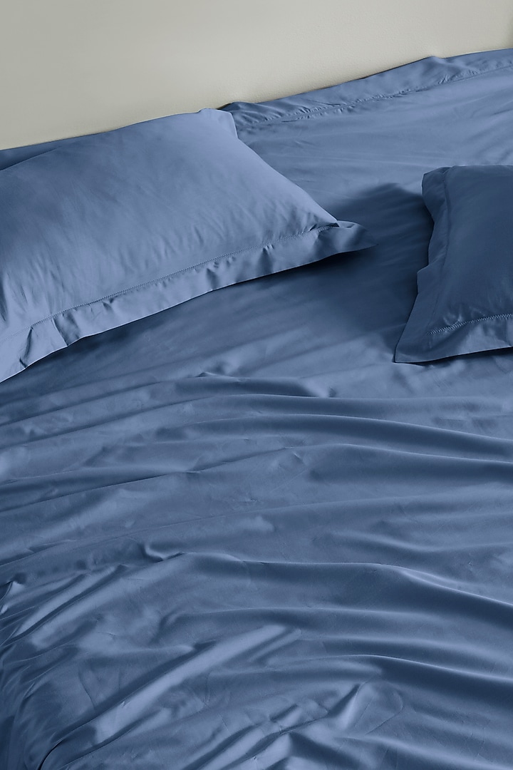 Blue Cotton Bedsheet Set by HOUMN at Pernia's Pop Up Shop