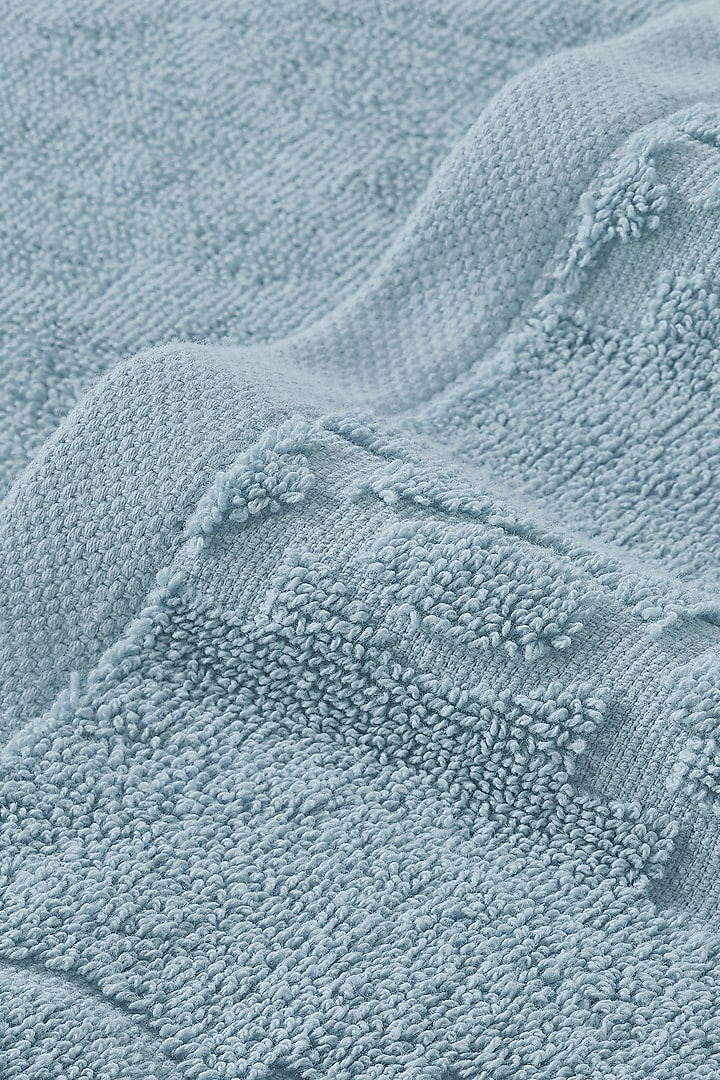 Sterling Blue Cotton Terry Towel Set by HOUMN at Pernia's Pop Up Shop
