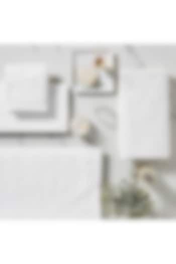 White Cotton Terry Towel Set by HOUMN at Pernia's Pop Up Shop
