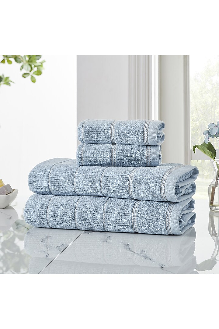 Sterling Blue Cotton Terry Bath Towel by HOUMN at Pernia's Pop Up Shop