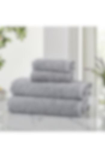 Vapor Blue Cotton Terry Bath Towel Set by HOUMN at Pernia's Pop Up Shop