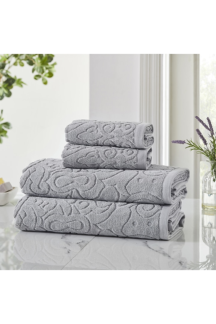 Vapor Blue Cotton Terry Bath Towel by HOUMN at Pernia's Pop Up Shop