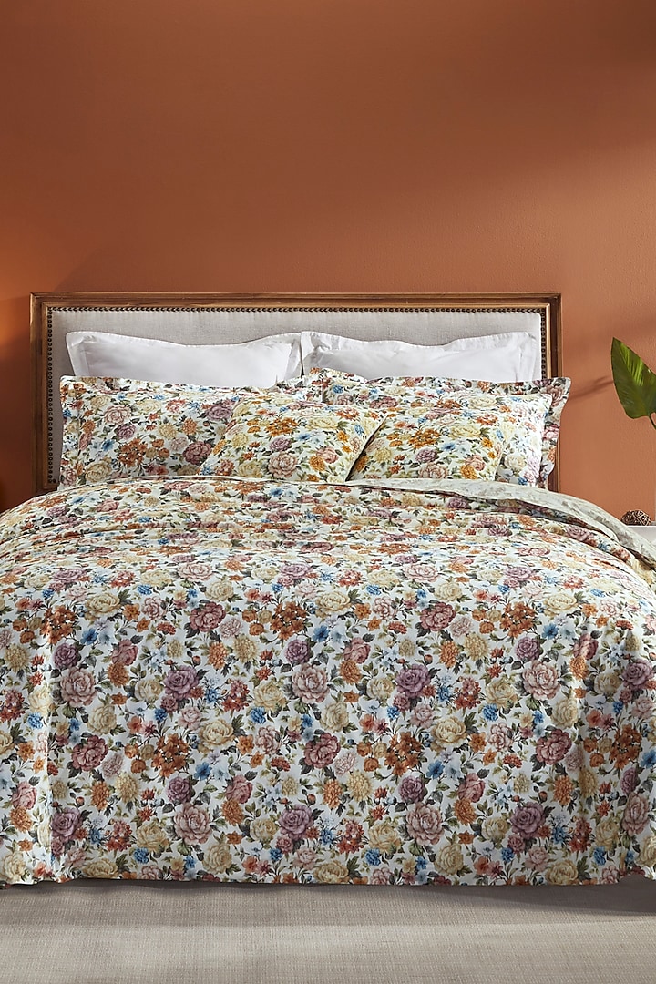 Multi-Colored Cotton Digital Printed Duvet Cover by HOUMN