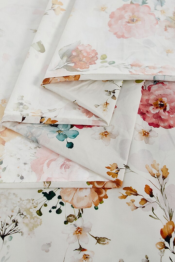 Multi-Colored?& White Cotton Digital Printed Duvet Cover by HOUMN at Pernia's Pop Up Shop