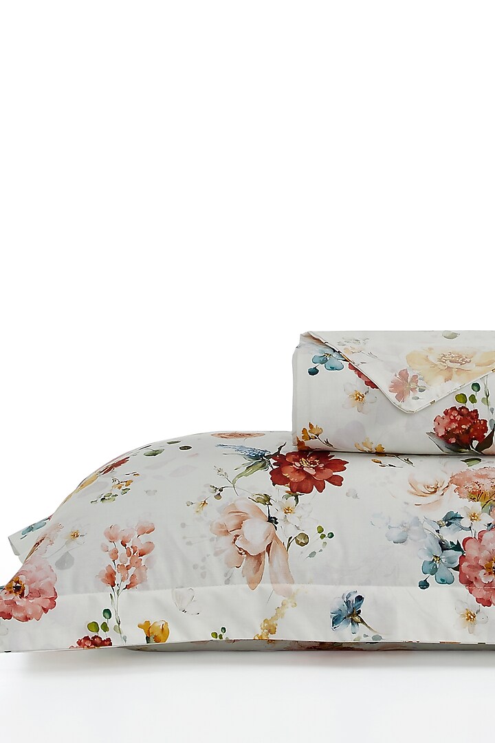 Multi-Colored?& White Cotton Digital Printed Duvet Cover by HOUMN at Pernia's Pop Up Shop