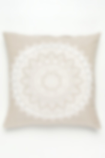 White & Ivory Chambery Cushion Cover by HOUMN at Pernia's Pop Up Shop