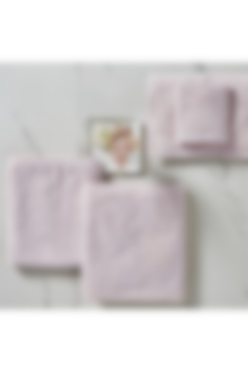Rose Pink Cotton Terry Towel Set by HOUMN at Pernia's Pop Up Shop
