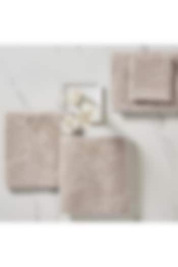 Light Brown Cotton Terry Towel Set by HOUMN at Pernia's Pop Up Shop