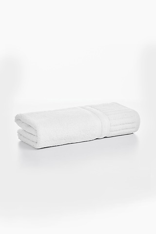 White Cotton Bath Towel by HOUMN