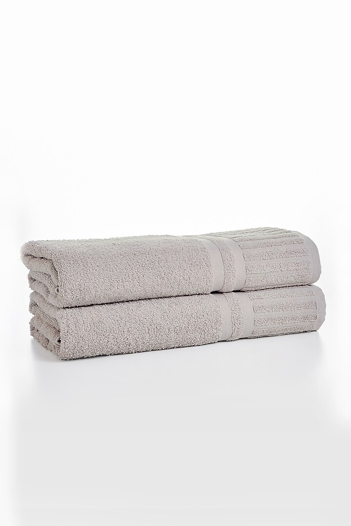 Light Grey Cotton Bath Towel by HOUMN at Pernia's Pop Up Shop
