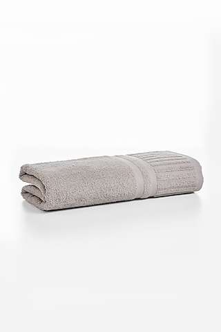 Light Grey Cotton Bath Towel by HOUMN