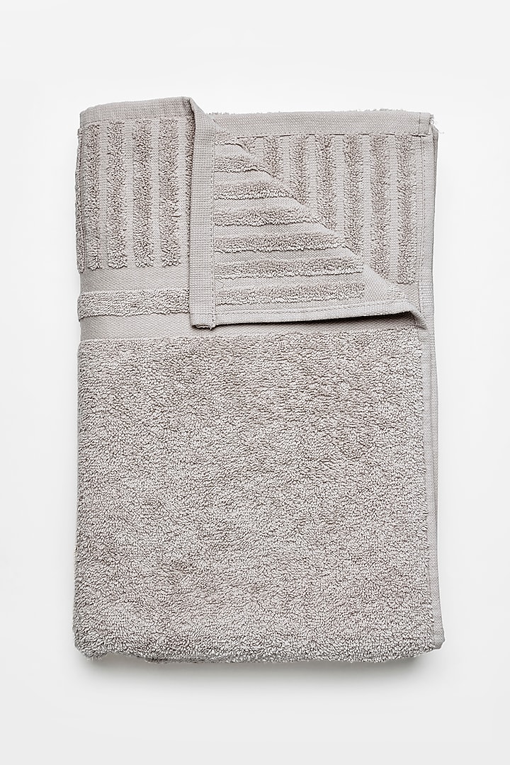 Light Grey Cotton Bath Towel by HOUMN at Pernia's Pop Up Shop
