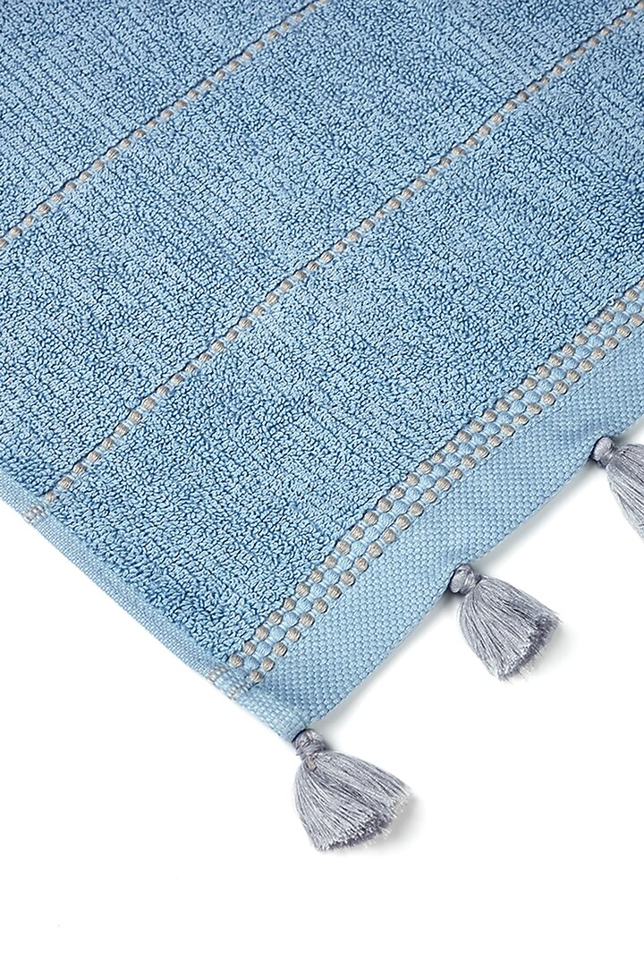 Sterling Blue Cotton Terry Towel Set by HOUMN at Pernia's Pop Up Shop