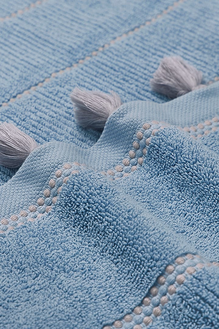 Sterling Blue Cotton Terry Bath Towel by HOUMN at Pernia's Pop Up Shop