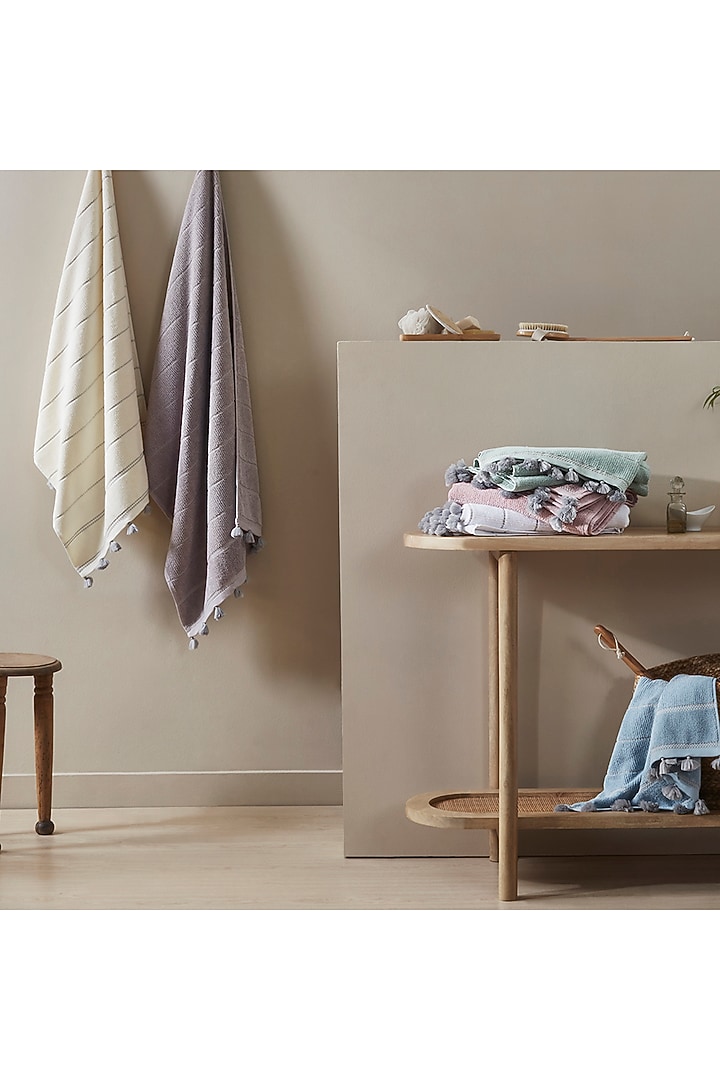 Porpoise Cotton Terry Towel Set by HOUMN at Pernia's Pop Up Shop