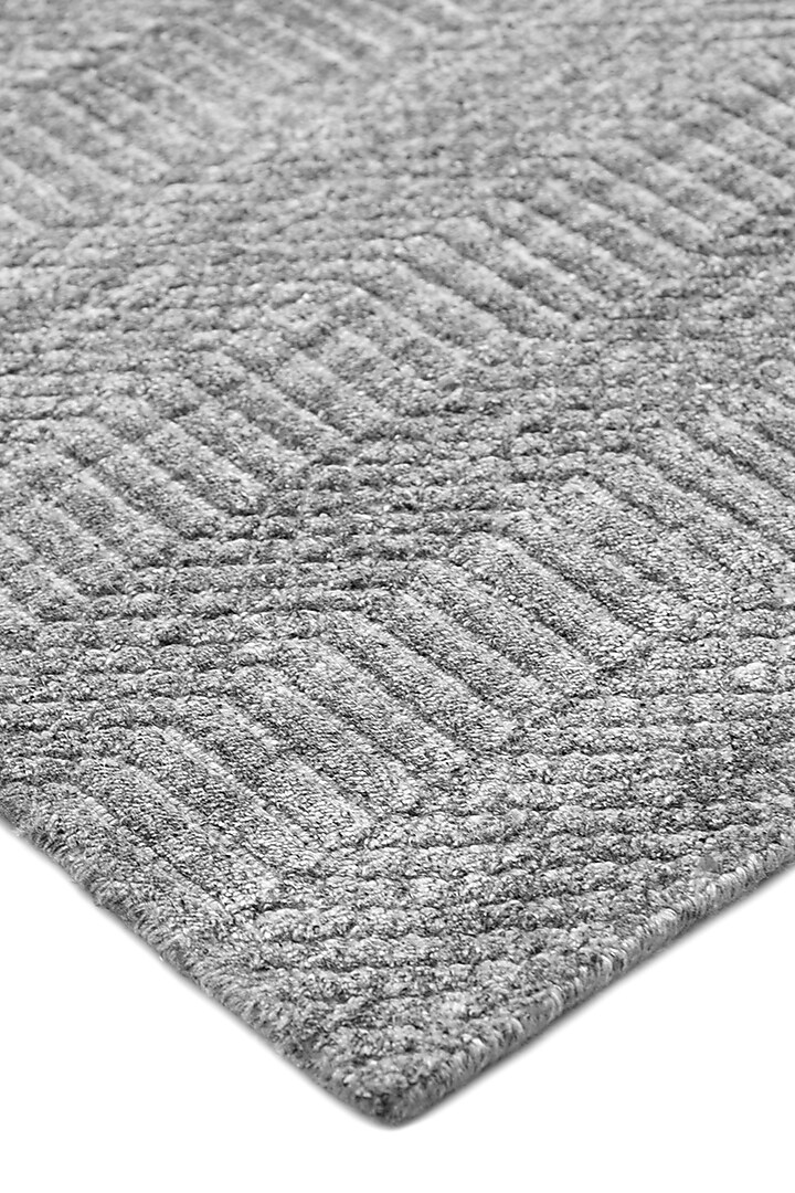 Grey Cotton & Viscose Rug by HOUMN at Pernia's Pop Up Shop