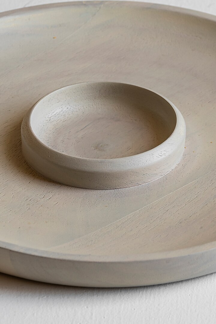 Milky White Acacia Wood Chip & Dip Platter by HOUMN at Pernia's Pop Up Shop