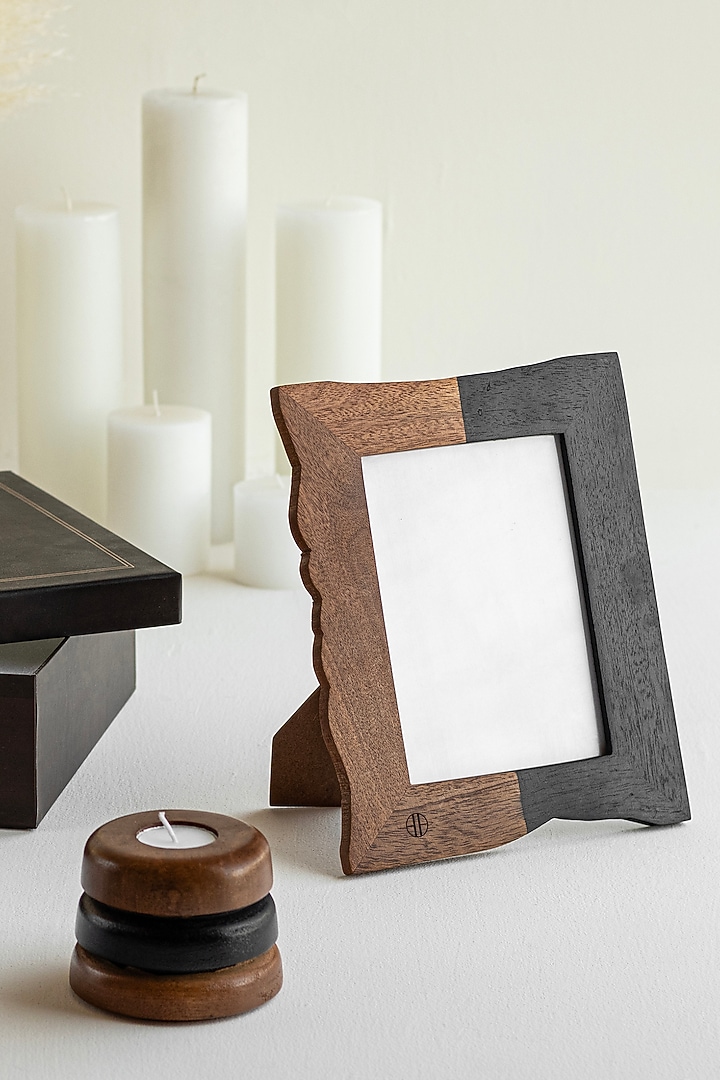 Black & Brown Acacia Wood Gift Hamper (Set Of 3) by HOUMN at Pernia's Pop Up Shop