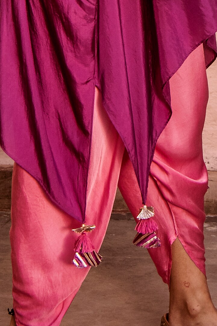Purple Embroidered Kaftan Set by House of Dasmaya at Pernia's Pop Up Shop