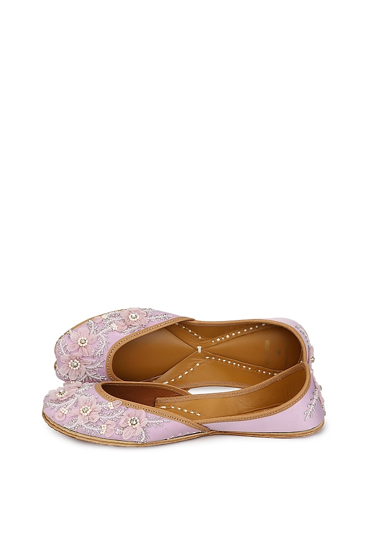 Lilac Embellished Juttis by House of Vian