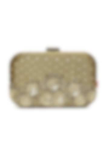 Gold Embroidered Clutch by House of Vian