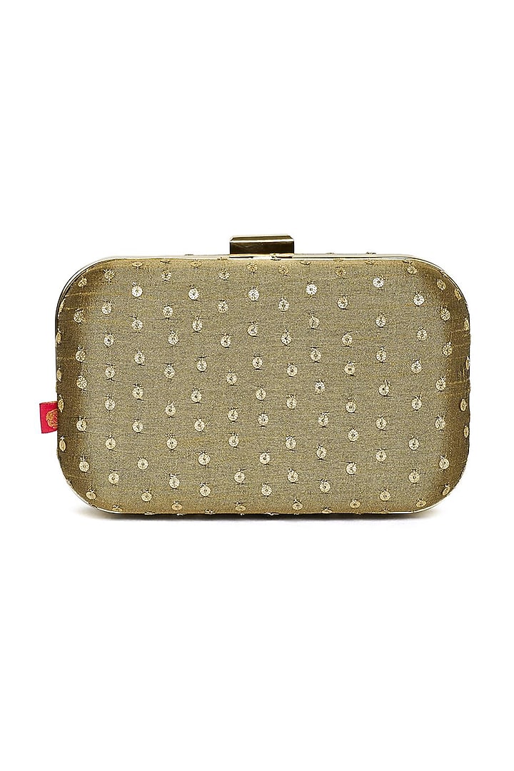 Gold Embroidered Clutch by House of Vian at Pernia's Pop Up Shop