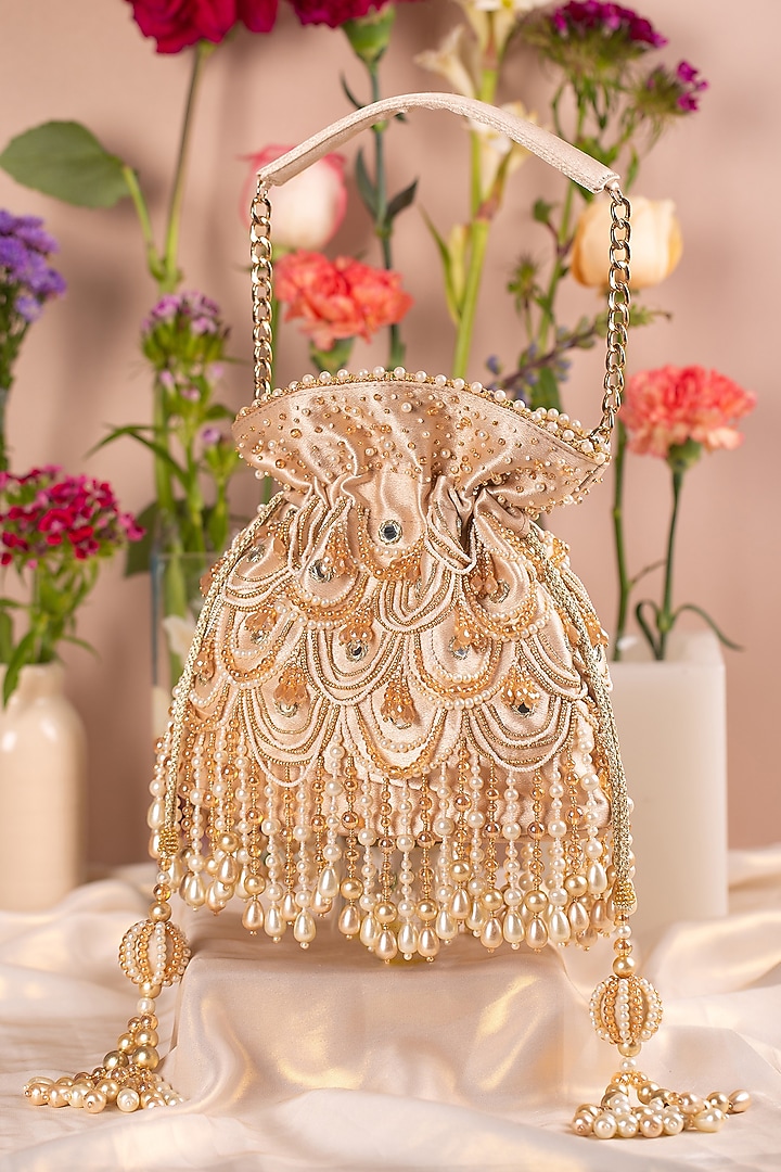 Premium Gold Embroidered Potli by House of Vian at Pernia's Pop Up Shop