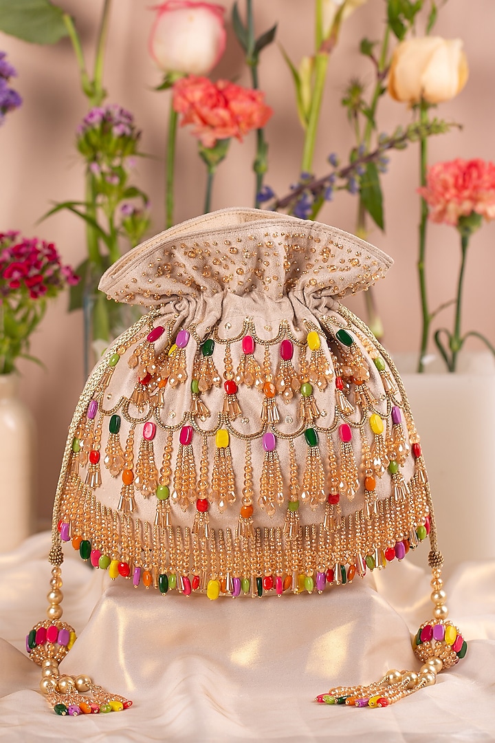 Premium Gold Embellished Potli by House of Vian
