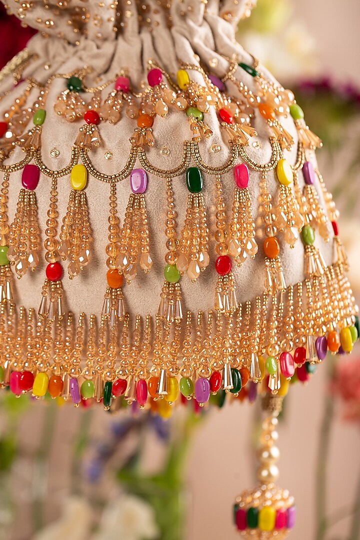 Premium Gold Embellished Potli by House of Vian at Pernia's Pop Up Shop