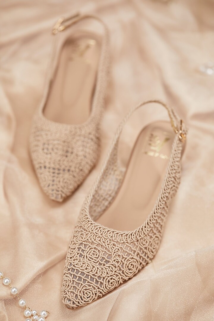 Nude Faux Leather Slingback Pump by House of Vian at Pernia's Pop Up Shop