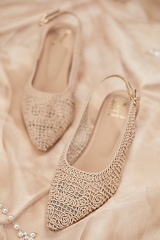 Nude Faux Leather Slingback Pump by House of Vian
