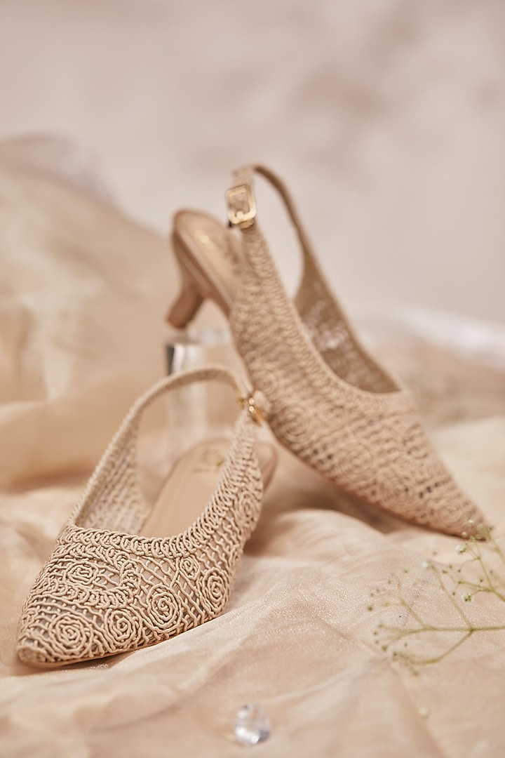 Nude Faux Leather Slingback Pump by House of Vian at Pernia's Pop Up Shop