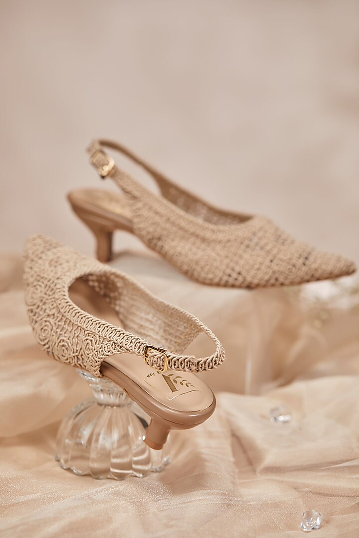 Nude Faux Leather Slingback Pump by House of Vian at Pernia's Pop Up Shop