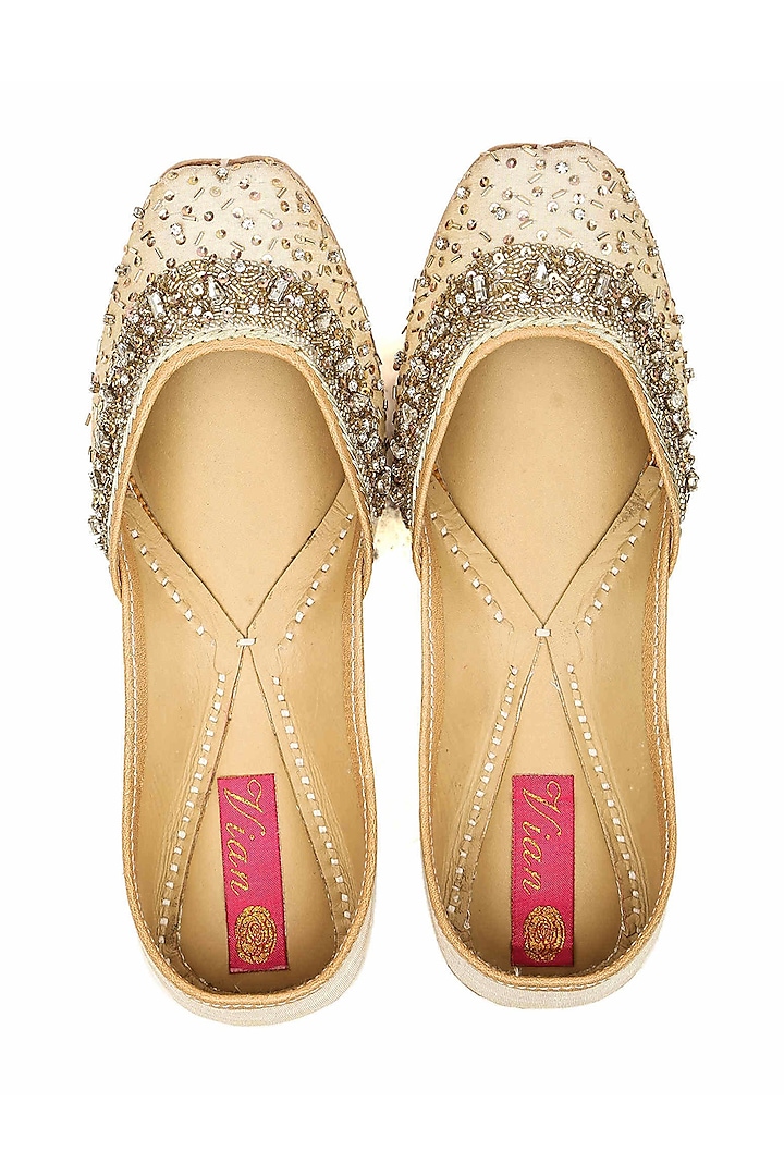 Gold Embroidered Juttis by House of Vian