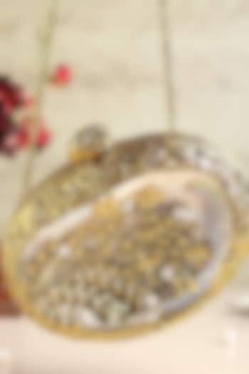 Gold Brass & Mother Of Pearl Clutch by House of Webhin at Pernia's Pop Up Shop