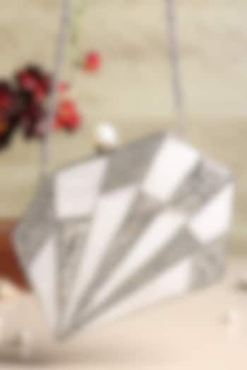 Silver Brass & Mother Of Pearl Clutch by House of Webhin at Pernia's Pop Up Shop