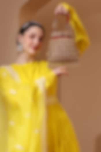 Red Velvet Cutdana Embroidered Potli Bag by House of Webhin at Pernia's Pop Up Shop