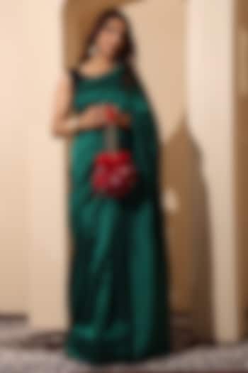 Kumkum Red Velvet Sequin Embellished Potli Bag by House of Webhin at Pernia's Pop Up Shop