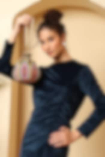 Multi-Colored Silk Bead Embellished Potli Bag by House of Webhin at Pernia's Pop Up Shop