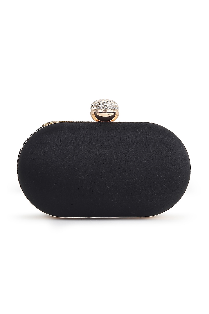 Multi-Colored Velvet Cutdana Work Oval Striped Clutch by House of Webhin at Pernia's Pop Up Shop