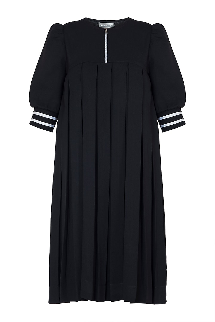 Black pleated dress by House of Behram